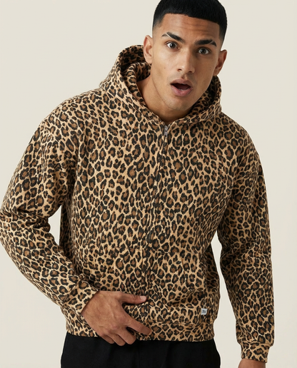 SWEATS® Leopard Zip-up hoodie