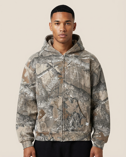 SWEATS® Camo Zip-up Hoodie