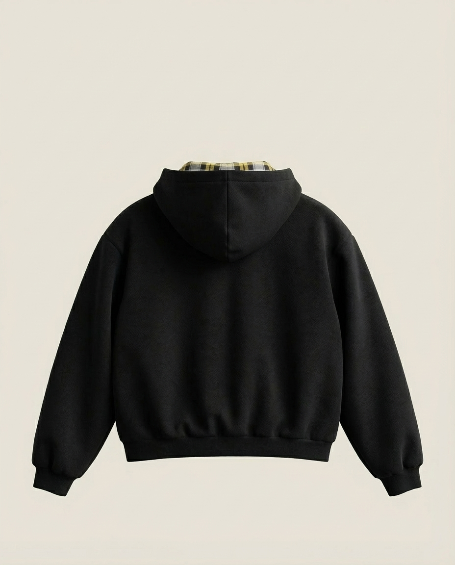 Sweats - Reversible Plaid Zip-Up Hoodie