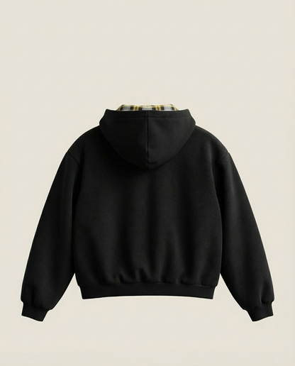 Sweats - Reversible Plaid Zip-Up Hoodie