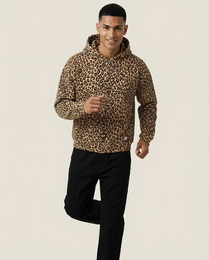 SWEATS® Leopard Zip-up hoodie