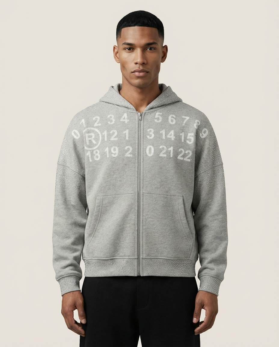 Sweats - Number Logo Zip Hoodie