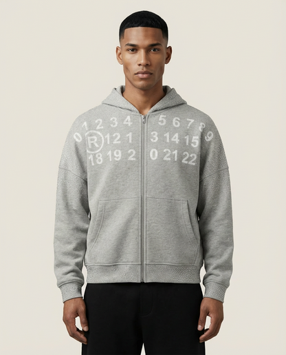 Sweats - Number Logo Zip Hoodie