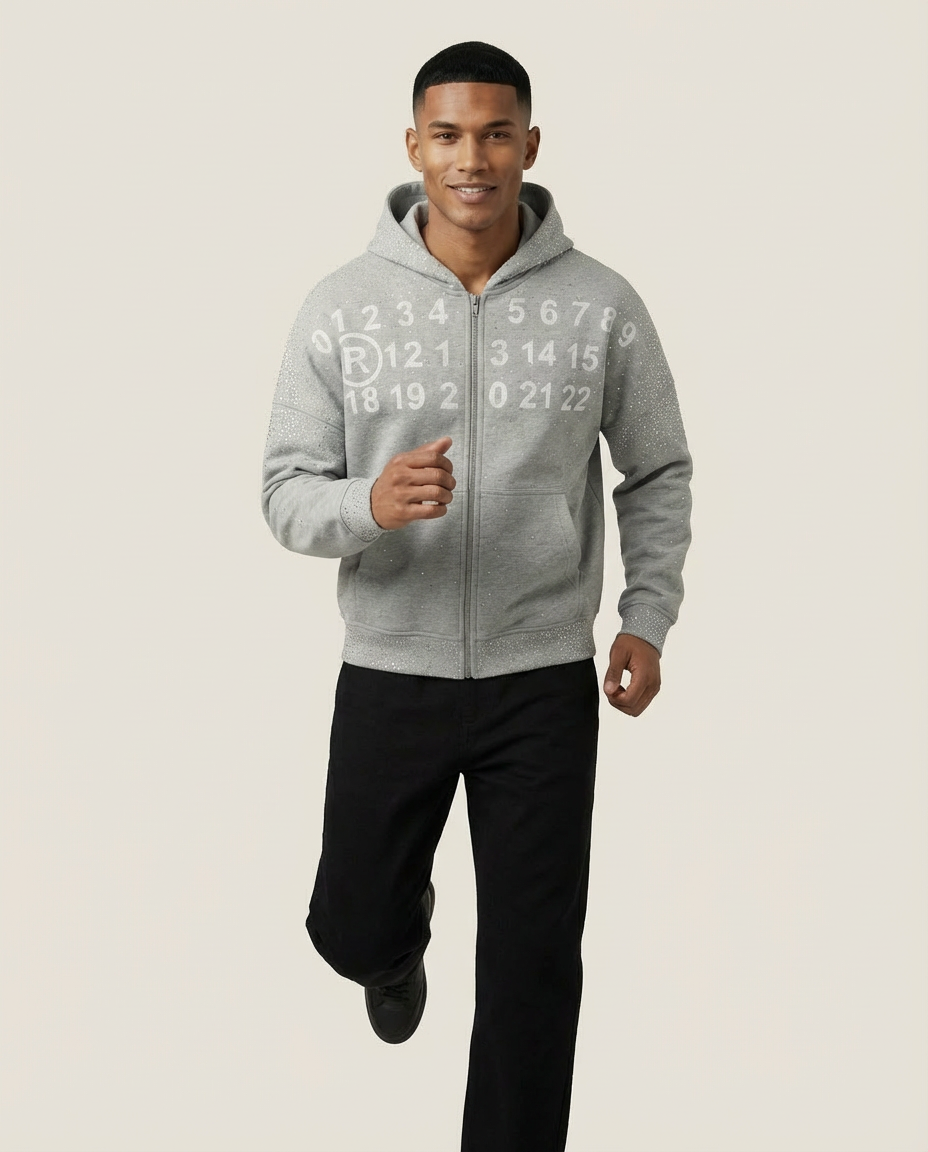 Sweats - Number Logo Zip Hoodie