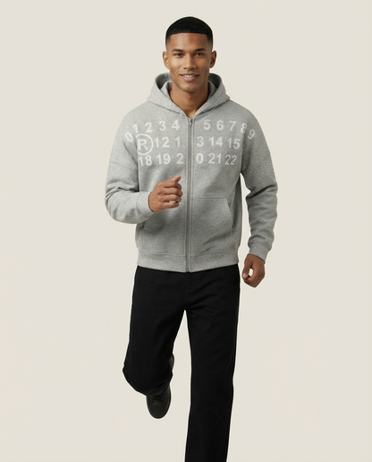 Sweats - Number Logo Zip Hoodie
