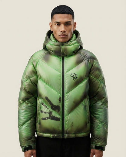 Sweats - Graphic Hooded Puffer Jacket