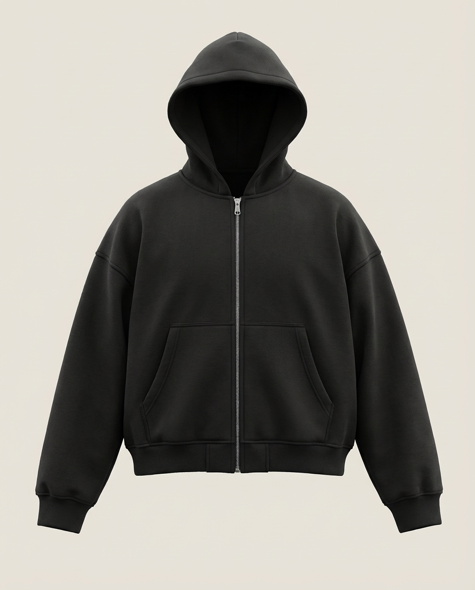 Sweats - Embossed Hood Logo Full-Zip Hoodie