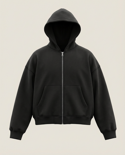 Sweats - Embossed Hood Logo Full-Zip Hoodie