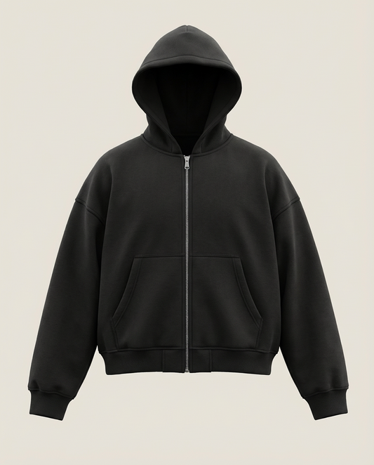 Sweats - Embossed Hood Logo Full-Zip Hoodie