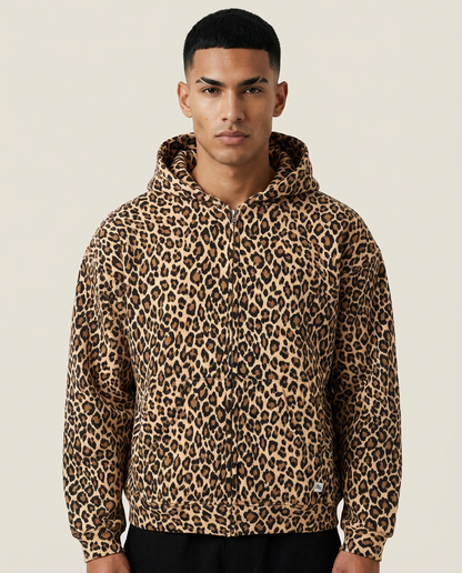 SWEATS® Leopard Zip-up hoodie