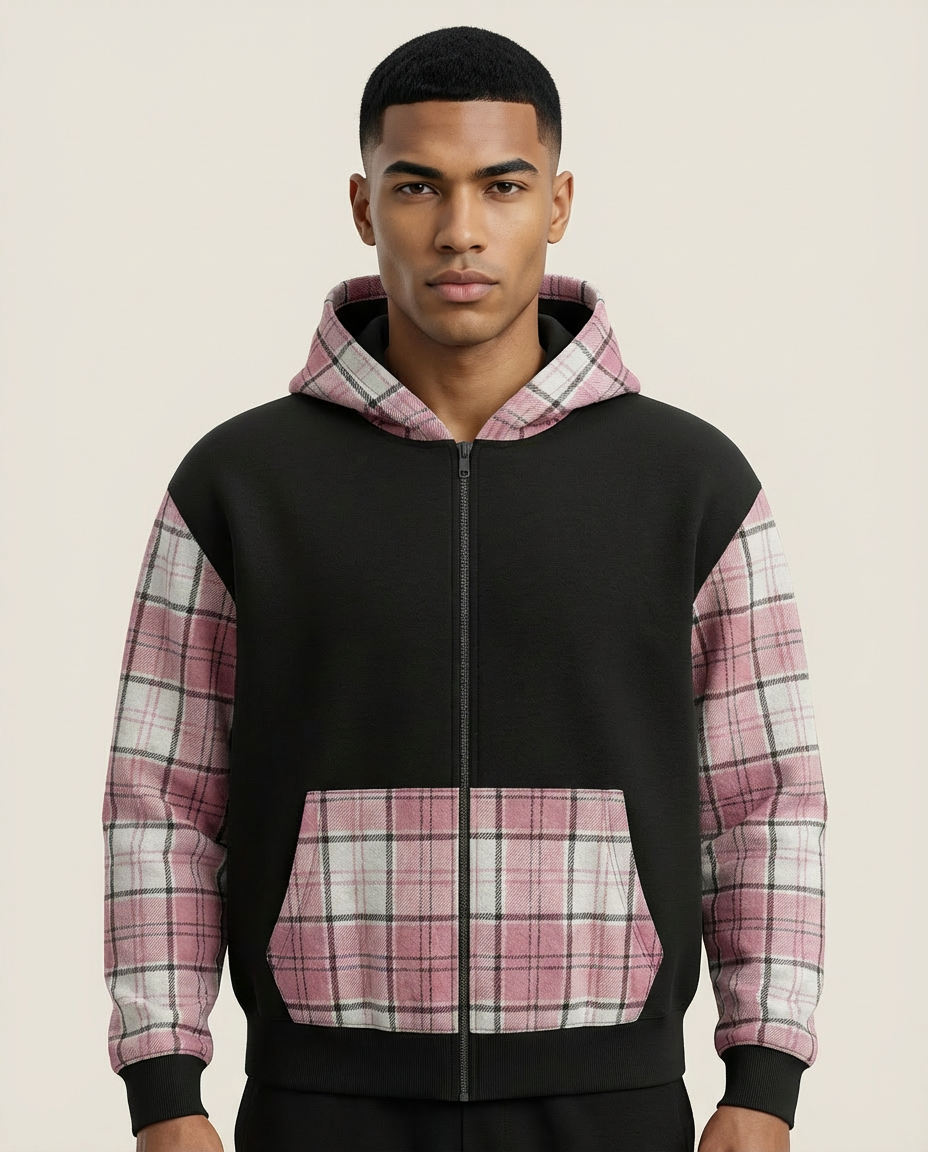 Sweats - Plaid Full-Zip Hoodie
