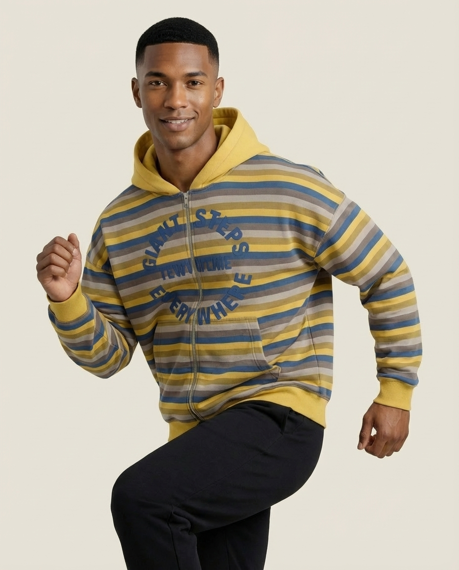 Sweats - Retro Stripe Full-Zip Hoodie