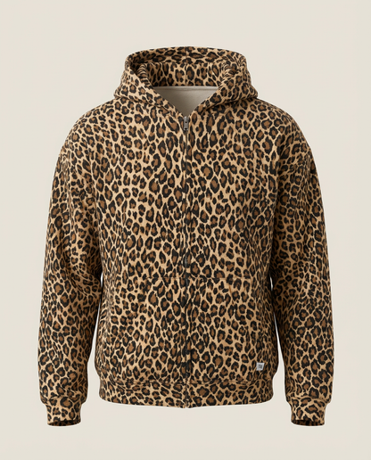 SWEATS® Leopard Zip-up hoodie