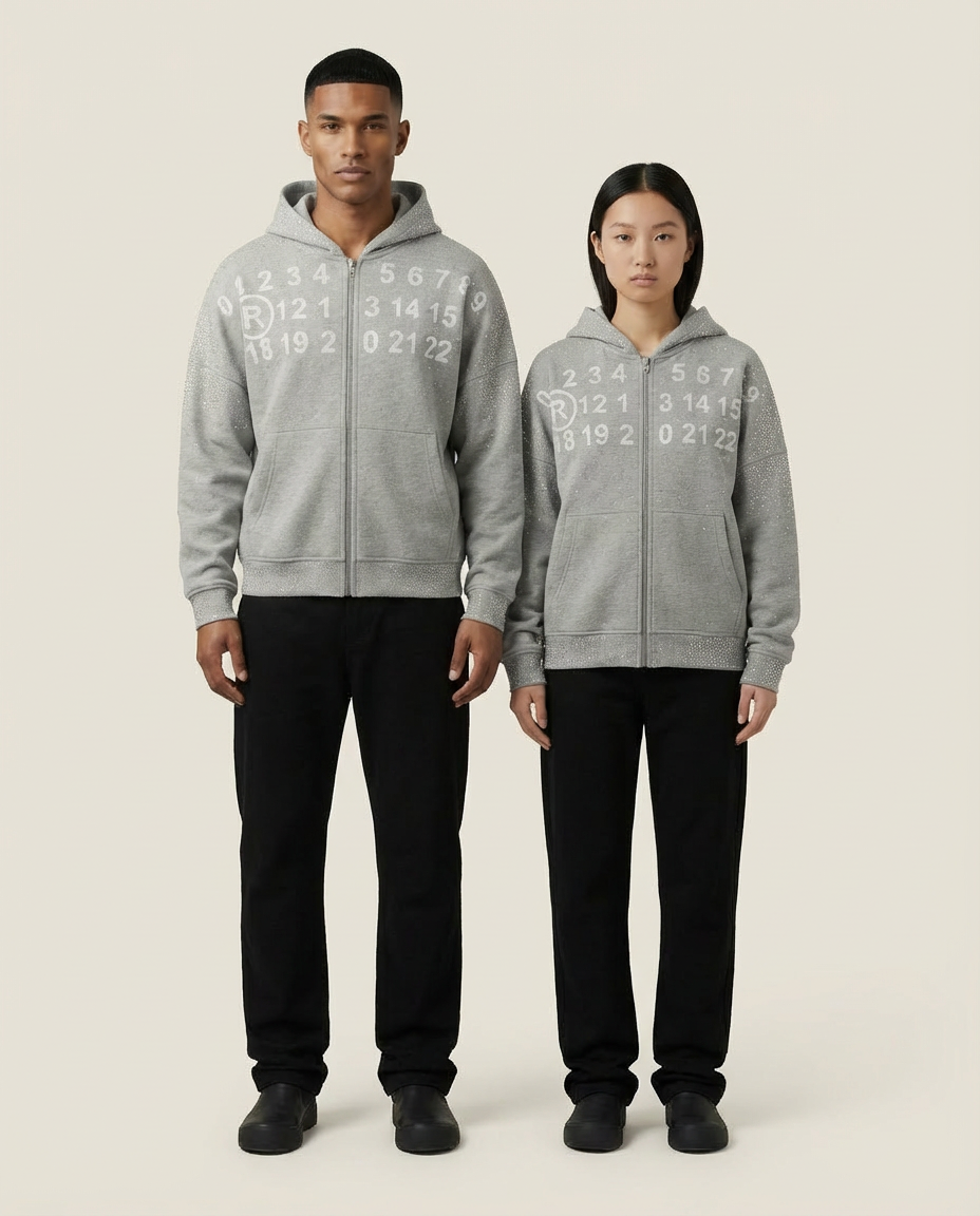 Sweats - Number Logo Zip Hoodie