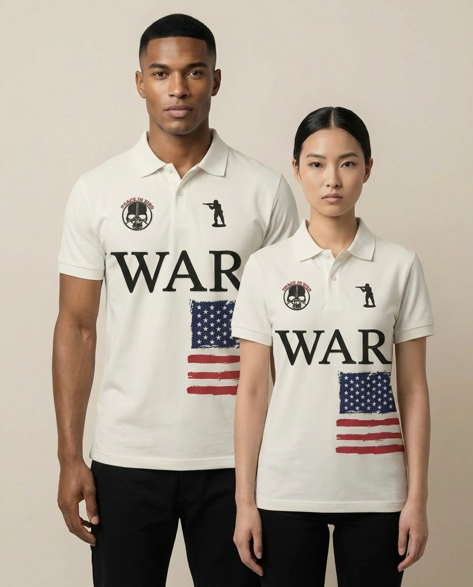 Sweats - "WAR" Graphic Short-Sleeve Polo