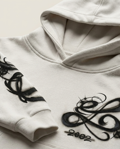 Sweats - Airbrush Script Graphic Pullover Hoodie