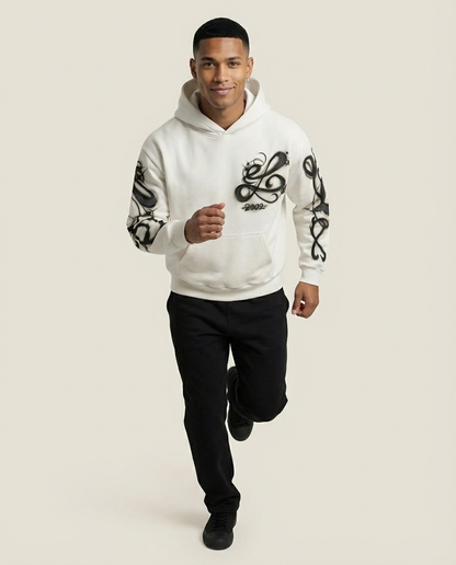 Sweats - Airbrush Script Graphic Pullover Hoodie