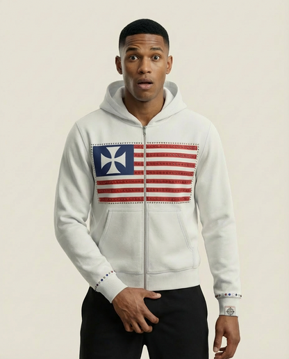 Sweats - Flag Graphic Full-Zip Hoodie