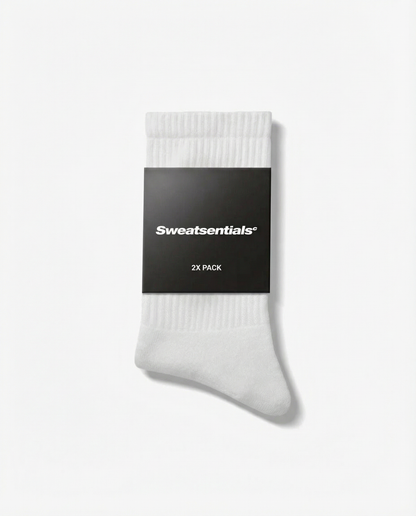 SWEATS® Basic Logo Socks "White" (2-Pack)