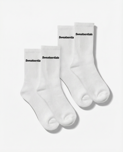 SWEATS® Basic Logo Socks "White" (2-Pack)