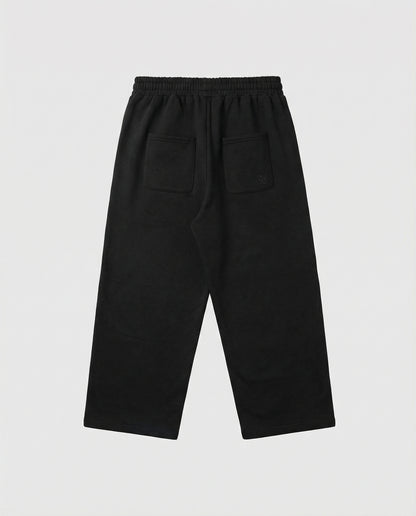 SWEATS® ALL BLACK - OPEN LEG JOGGER