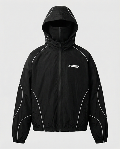 SWEATS® BLACK - WATERPROOF ZIP HOODIE