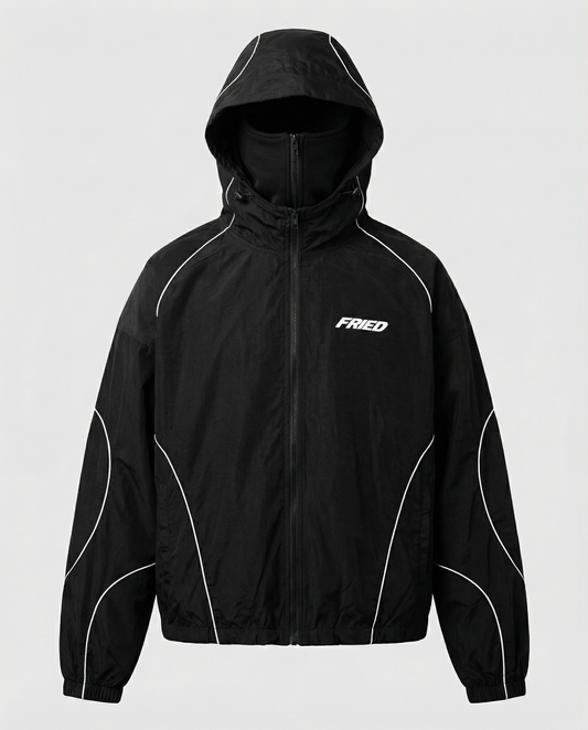 SWEATS® BLACK - WATERPROOF ZIP HOODIE