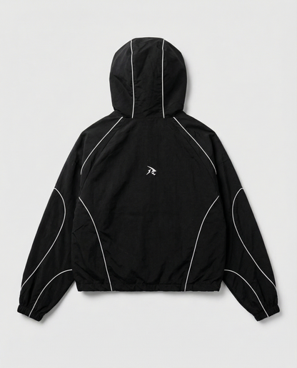 SWEATS® BLACK - WATERPROOF ZIP HOODIE