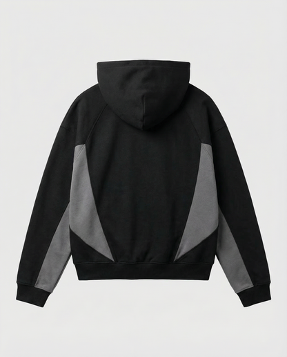 SWEATS® BLACK/GREY - BALACLAVA ZIP HOODIE