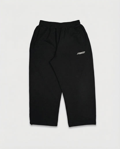 SWEATS® BLACK/GREY - OPEN LEG JOGGER