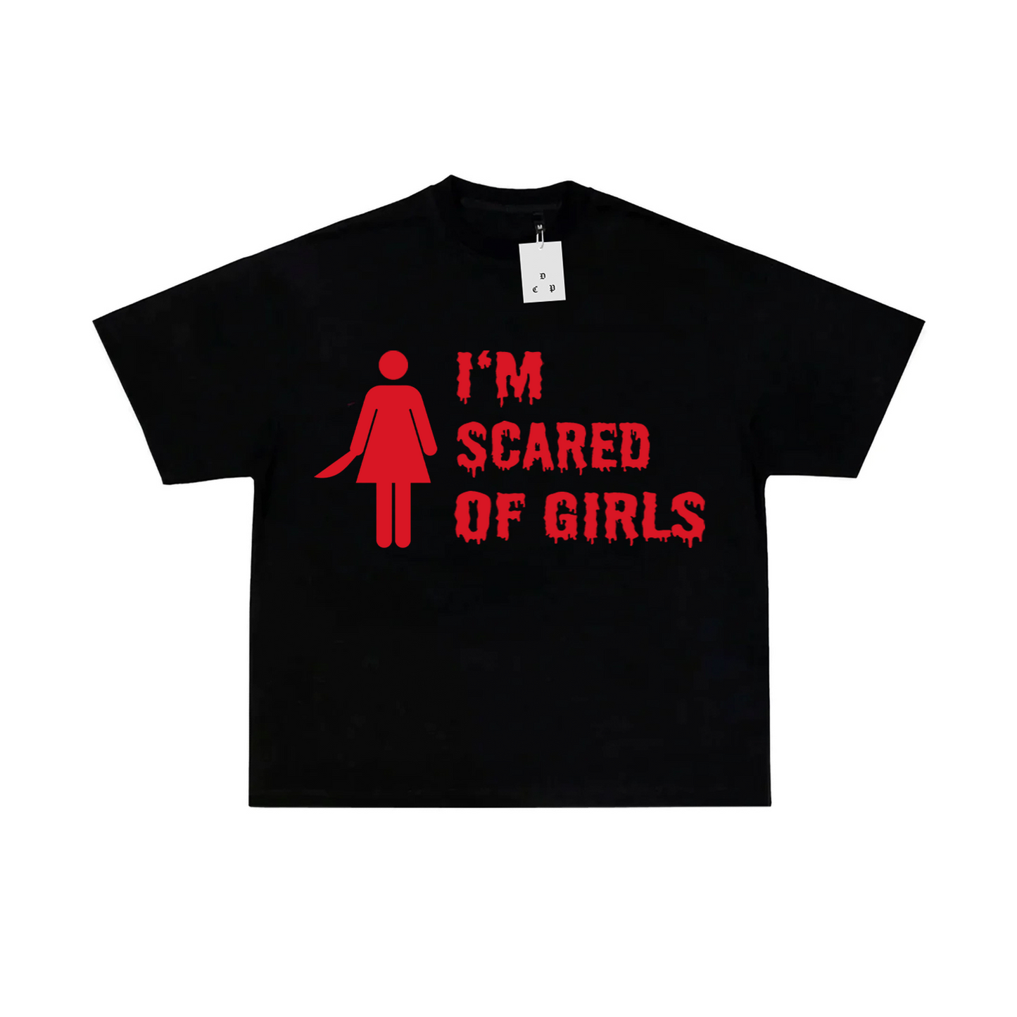 SCARED OF GIRLS HALLOWEEN T-SHIRT