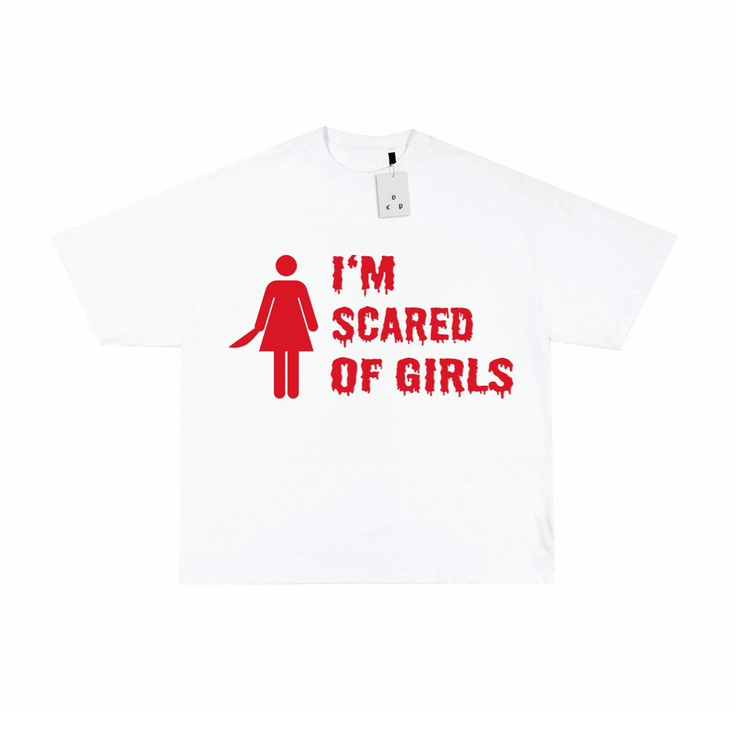 SCARED OF GIRLS HALLOWEEN T-SHIRT